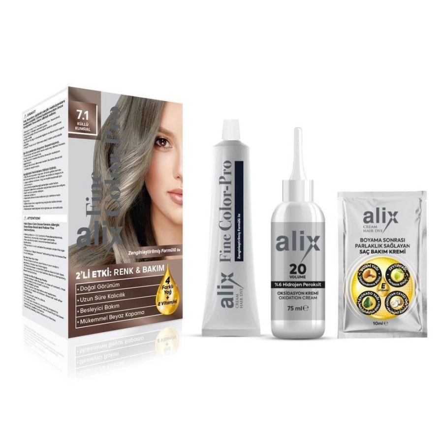 Alix, Kit Sac Boyası, 7.1 Küllü Kumral - 50 ml