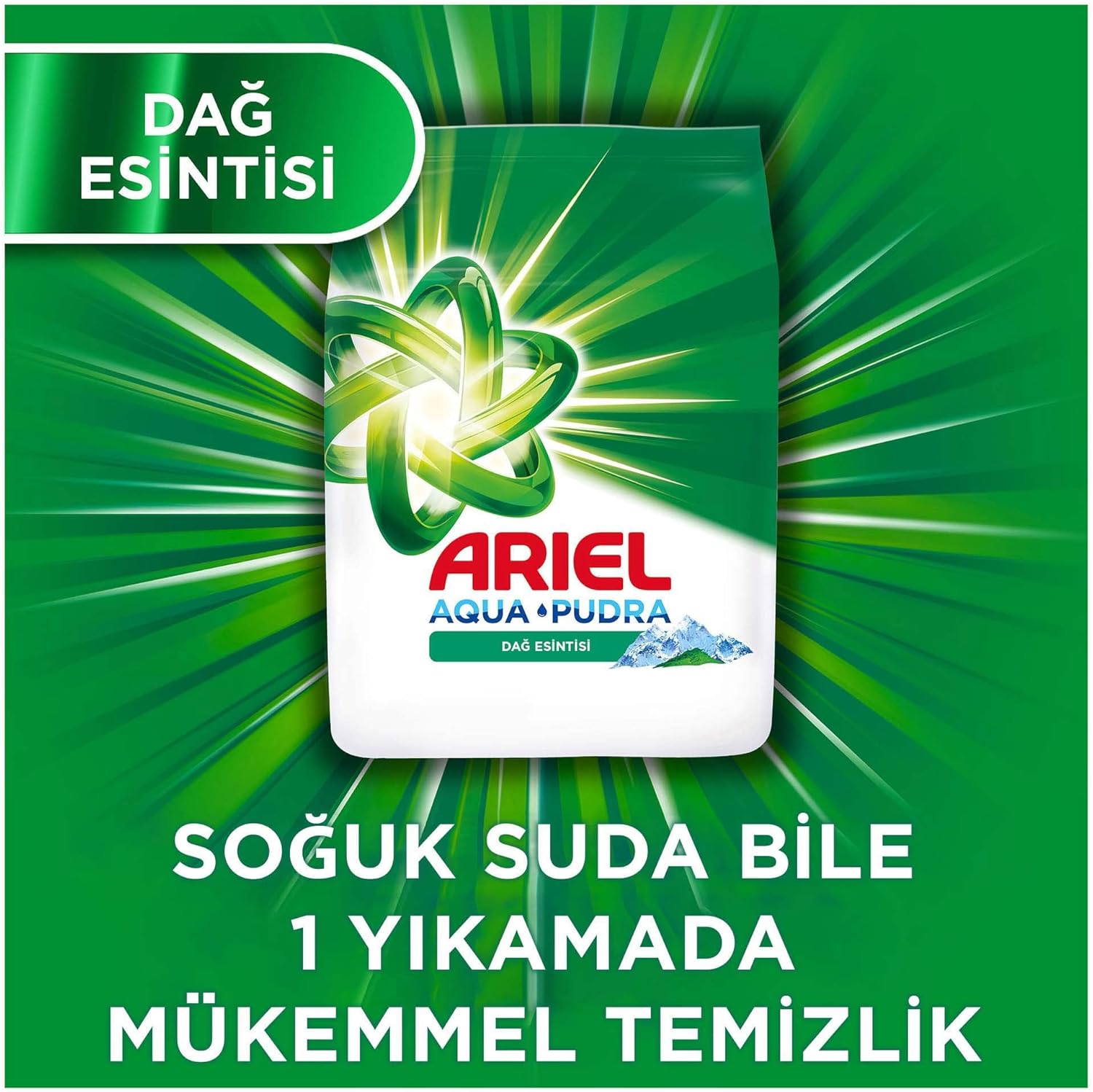 ARIEL Toz Çamaşır Deterjanı Dağ Esintisi Beyazlar İçin, 4 kg