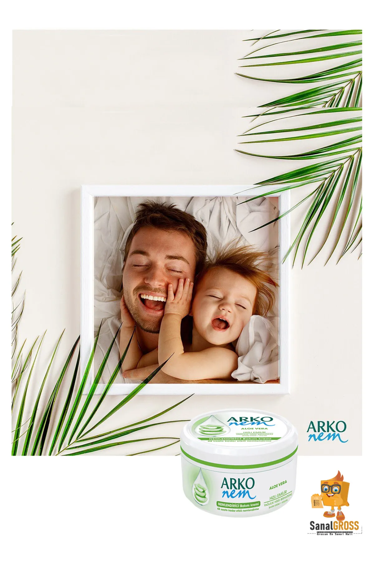 Arko Nem, Aloe Vera, Değerli Yağlar, Nemlendirici El ve Vücut Bakım Kremi - 300 ml