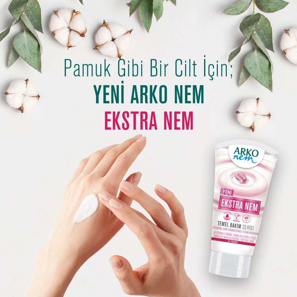 Arko Nem, Ekstra Nemlendirici, El ve Vücut Bakım Kremi - 60 ml