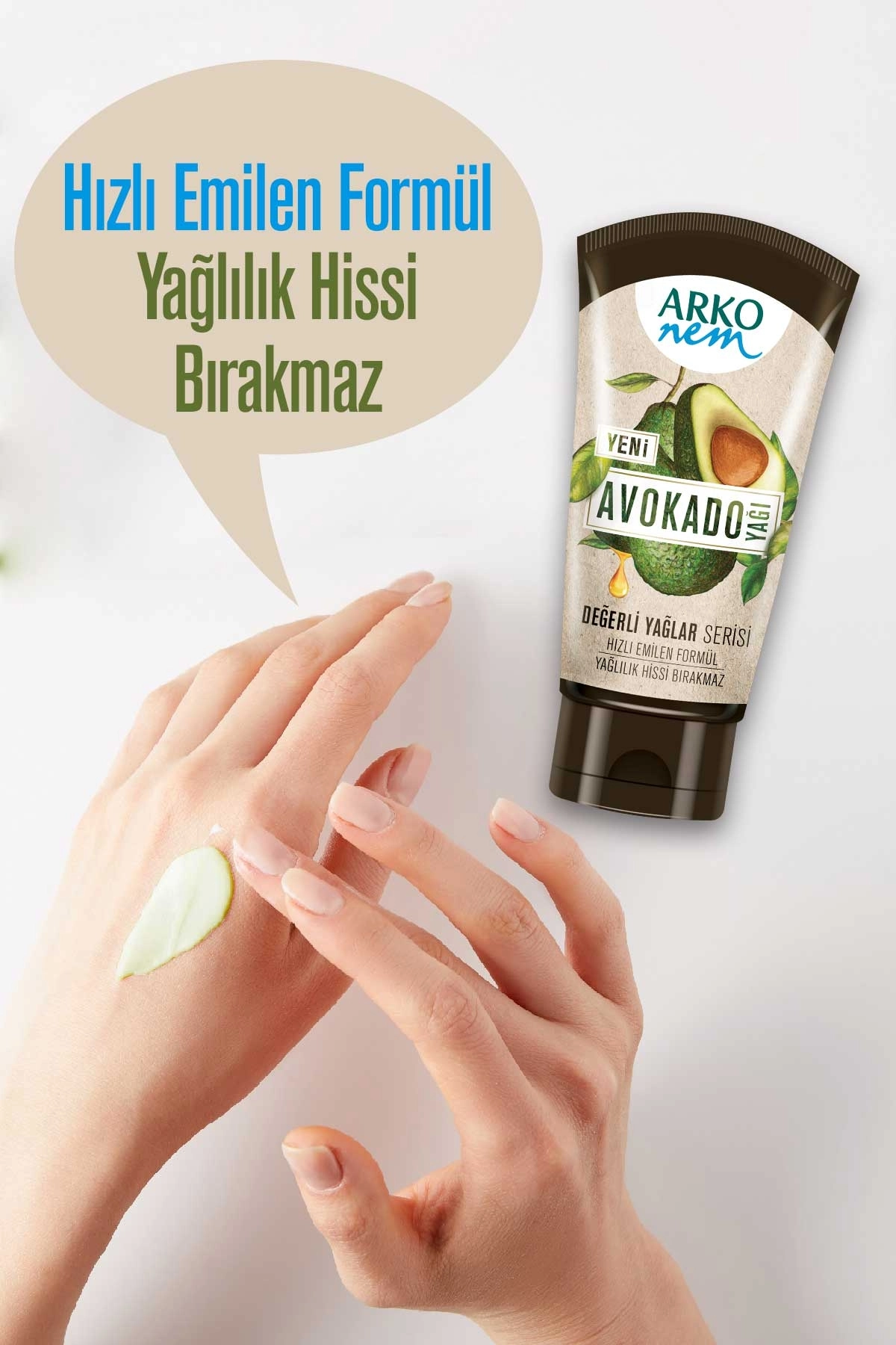 Arko Nem, Avokado, Nemlendirici El ve Vücut Bakım Kremi - 60 ml