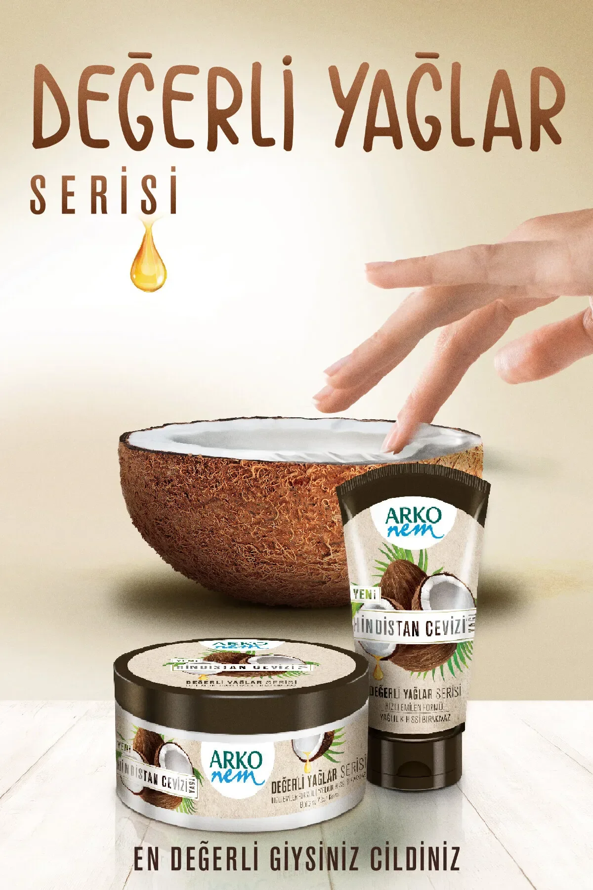 Arko Nem, Hindistan Cevizi, El ve Vücut Bakım Kremi - 60 ml