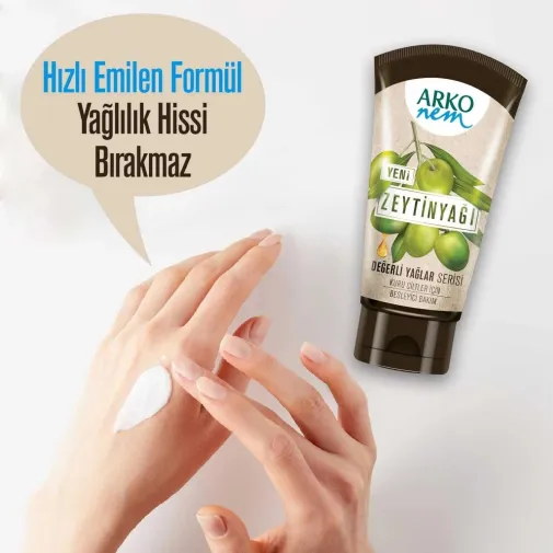Arko Nem, Zeytinyağlı, Nemlendirici, El ve Vücut Bakım Kremi - 60 ml