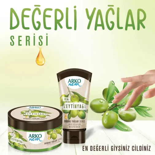 Arko Nem, Zeytinyağlı, Nemlendirici, El ve Vücut Bakım Kremi - 60 ml