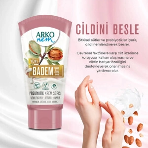 Arko Nem, Prebiyotik, Badem Sütü, El ve Vücut Kremi - 60 ml