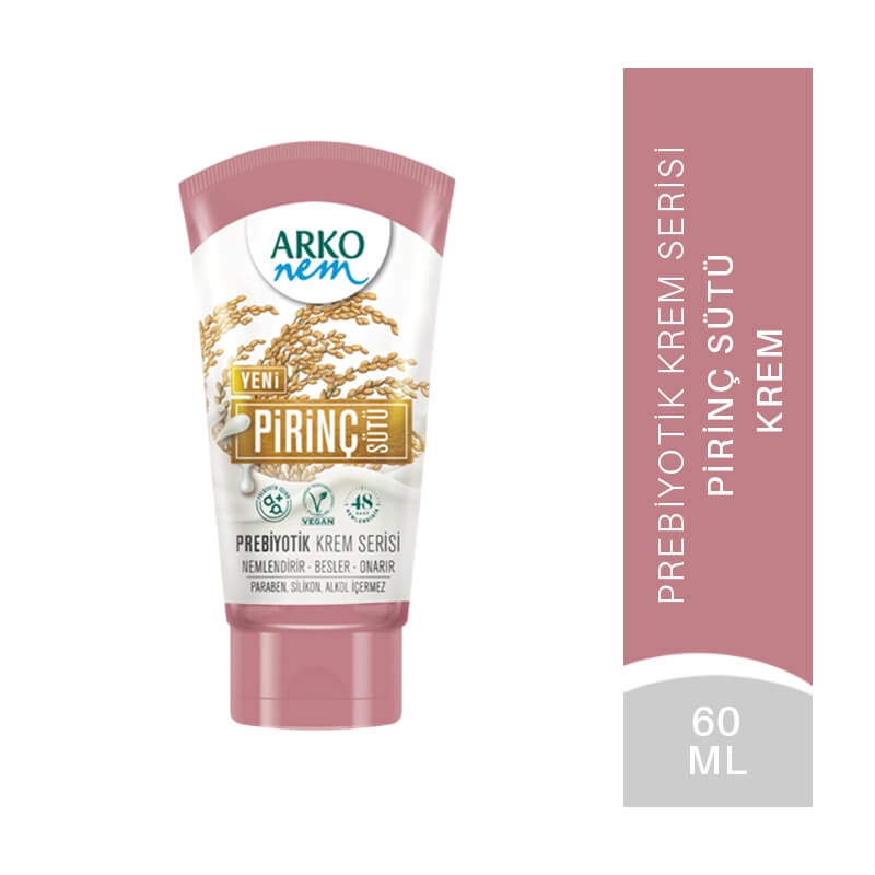 Arko Nem, Prebiyotik, Pirinç Sütü, El ve Vücut Kremi - 60 ml