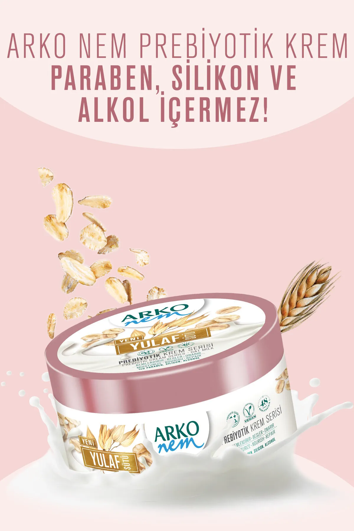 Arko Nem, Prebiyotik, Badem Sütü, El ve Vücut Kremi - 250 ml