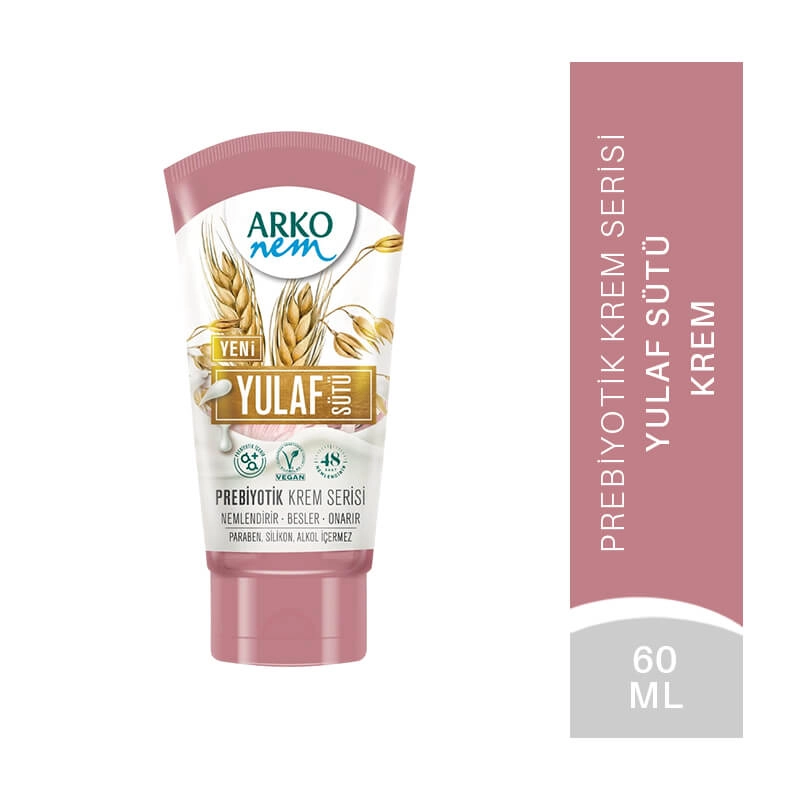 Arko Nem, Prebiyotik, Yulaf Sütü, El ve Vücut Kremi - 60 ml