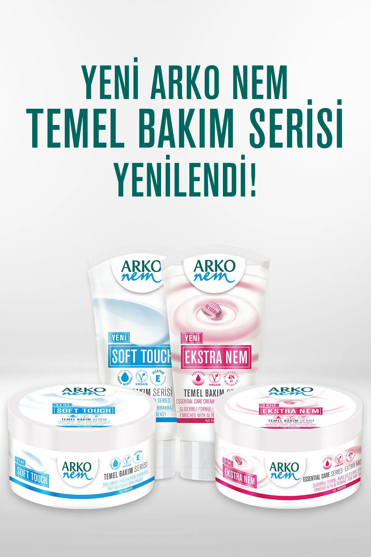 Arko Nem, Soft Touch, Değerli Yağlar, Nemlendirici El ve Vücut Bakım Kremi - 250 ml
