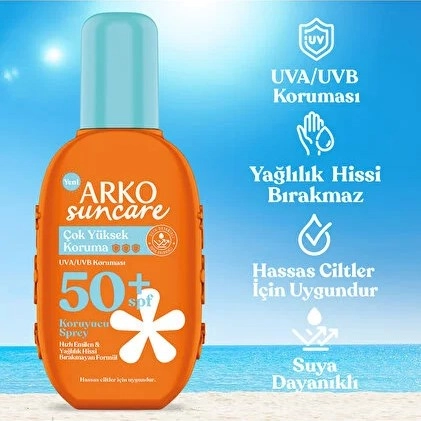 Arko Sun Care, SPF50+ Koruyucu Sprey - 200 ml