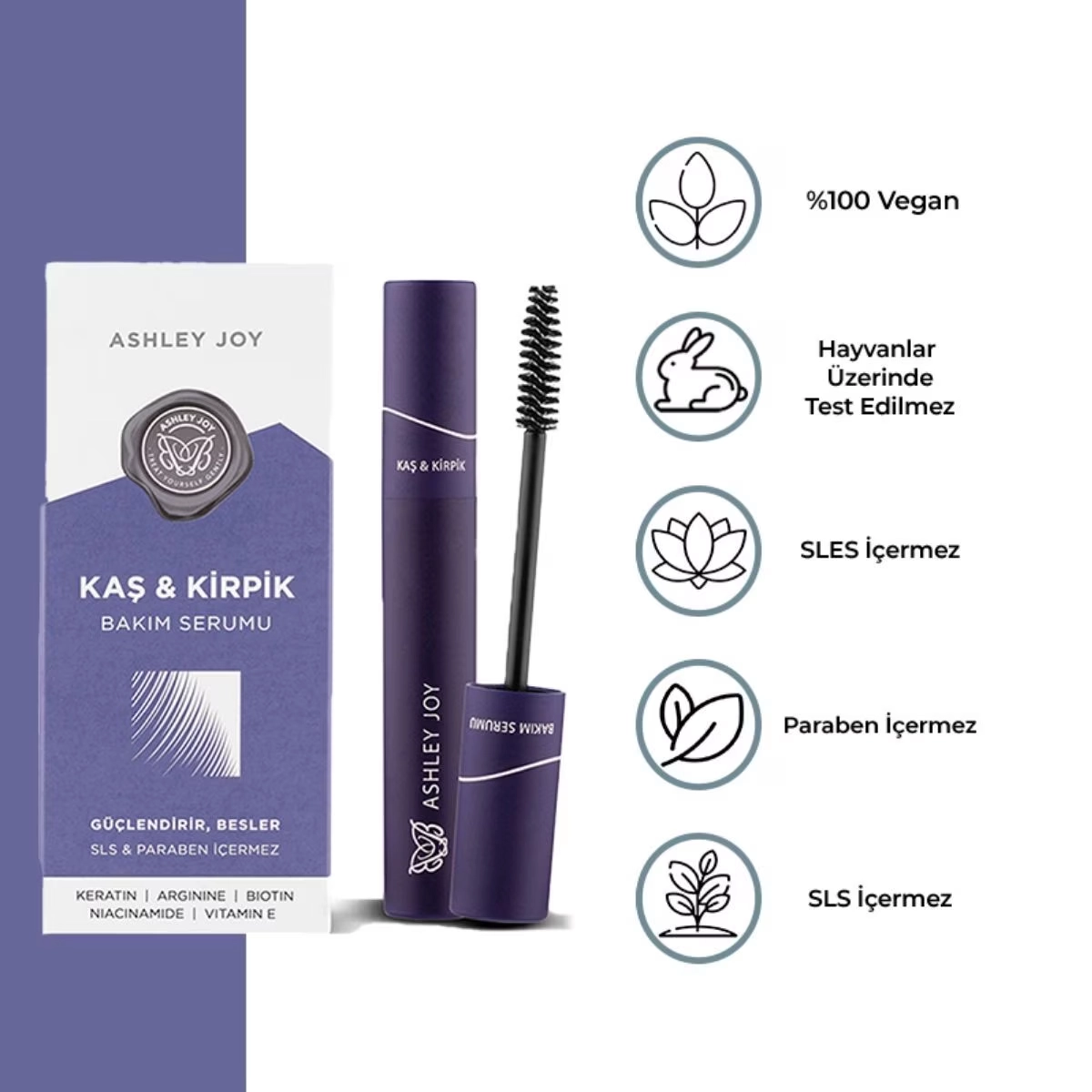 Ashley Joy, Kaş ve Kirpik Bakım Serumu - 6 ml