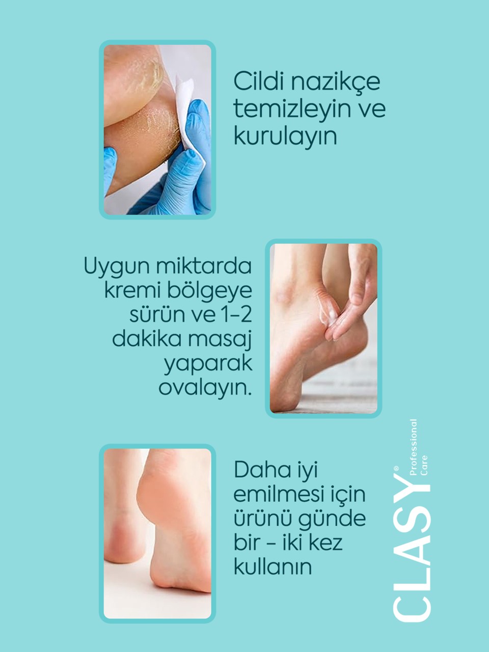 Clasy Care, Topuk Çatlak ve Ayak Bakım Kremi -100 ml