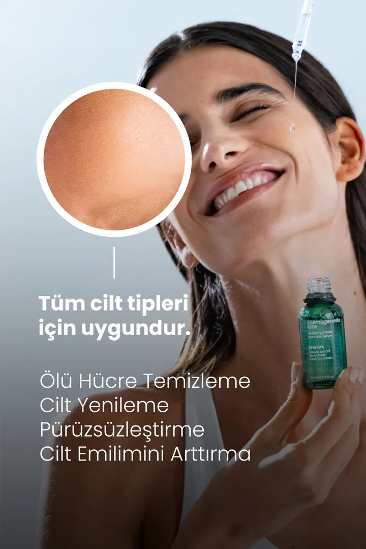 Cosmogenesis Labs, Peeling Etkili, Cilt Yenileyici, Ölü Hücre Temizleyici Serum - 30 ml