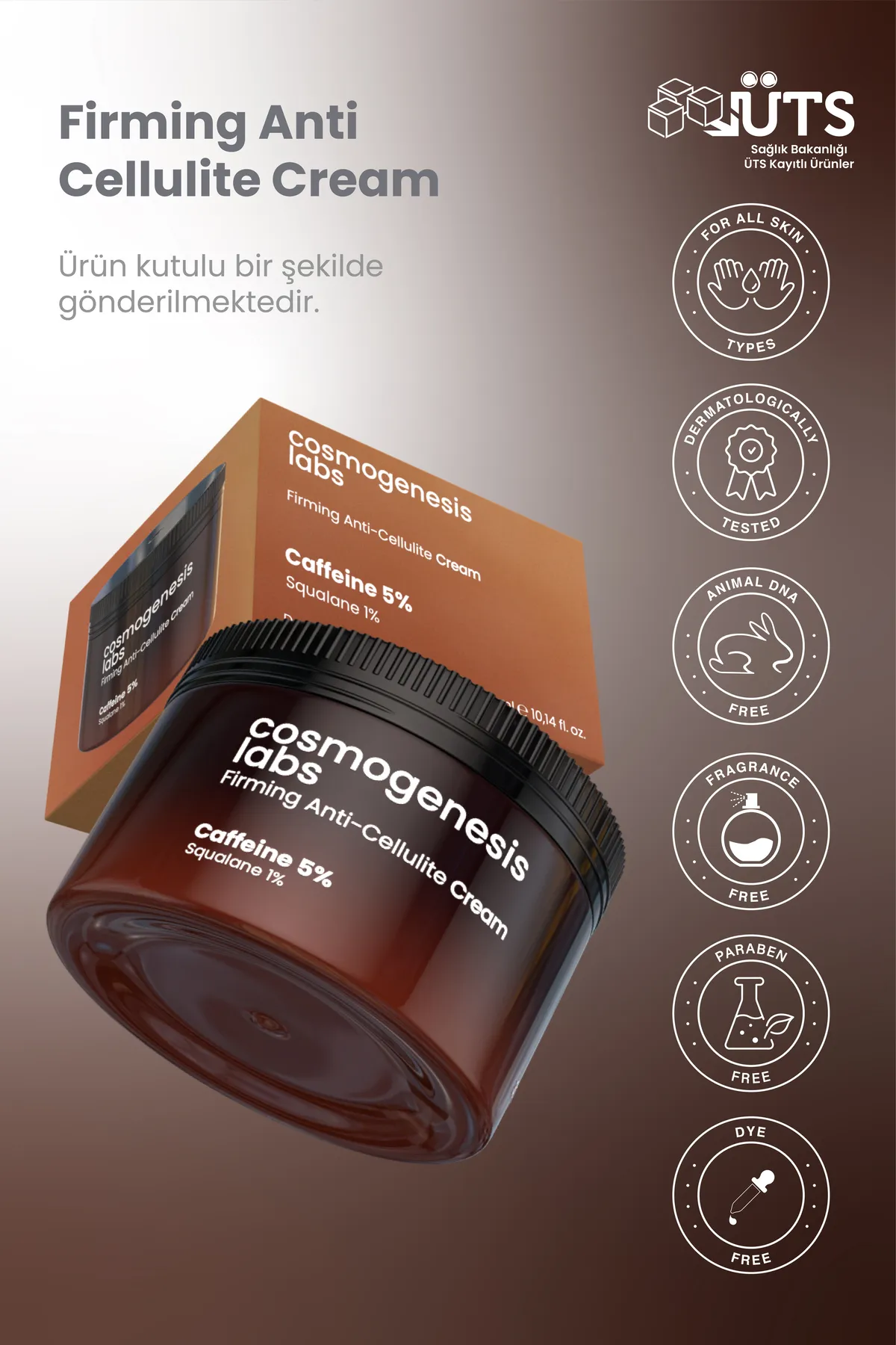 Cosmogenesis Labs, Sıkılaştırıcı ve Çatlak Selülit Karşıtı, Body Krem - 300 ml