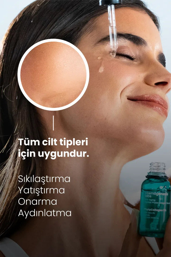 Cosmogenesis Labs, Yaşlanma Karşıtı, Yoğun Nemlendirme ve Sıkılaştırıcı, Bitksel Kolejen Serum - 30 ml