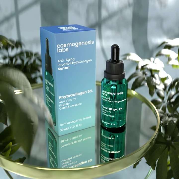 Cosmogenesis Labs, Yaşlanma Karşıtı, Yoğun Nemlendirme ve Sıkılaştırıcı, Bitksel Kolejen Serum - 30 ml