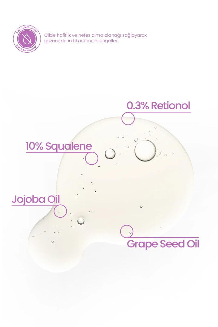 Cosmogenesis Labs, Canlandırıcı, Yaşlanma, Kırışıklık Karşıtı, Retinol Serum - 30 ml