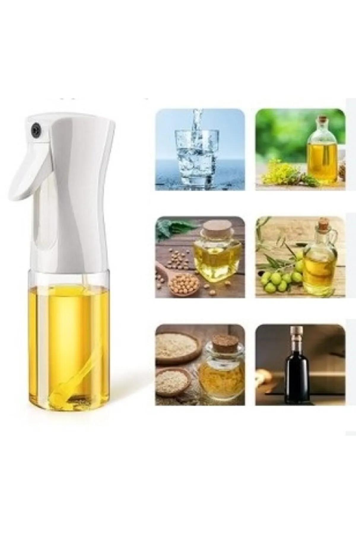 Dekoratif Tabancalı Spreyli Cam Şişe - 200 ml 