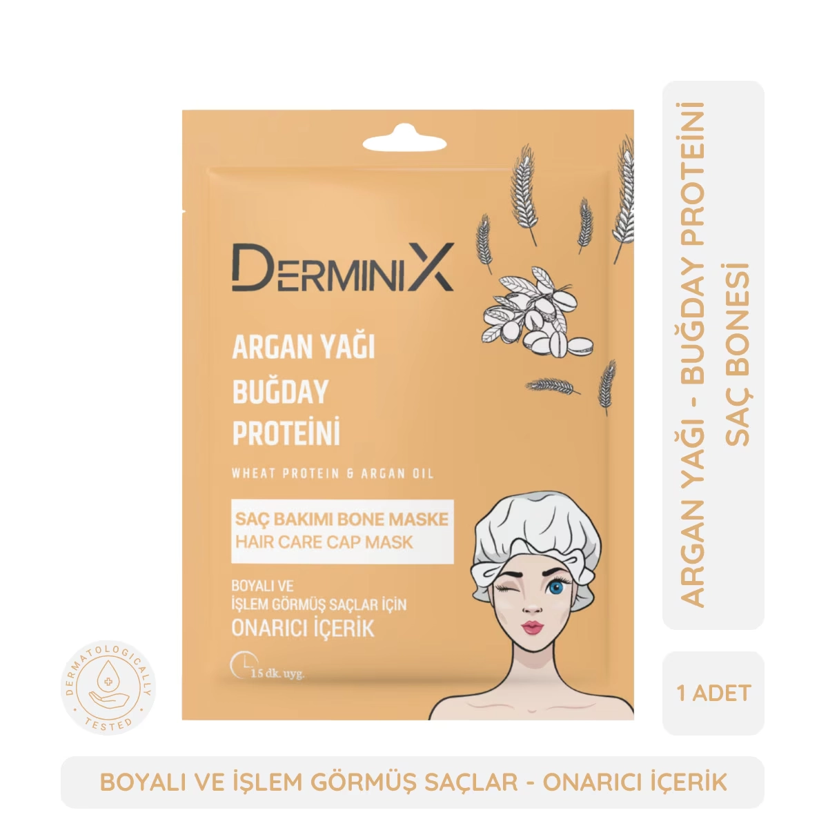 Derminix, Argan Yağı & Buğday Proteini, Bone Saç Maskesi