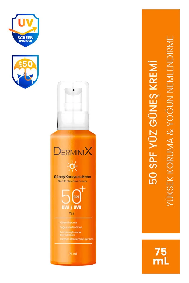 Derminix, Yüz ve Vücut Güneş Koruyucu Sprey Krem Spf50+ 75 ml