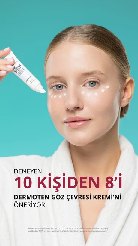 Dermoten, Göz Çevresi, Aydınlatıcı ve Kırışıklık Karşıtı, Bakım Kremi - 15 ml