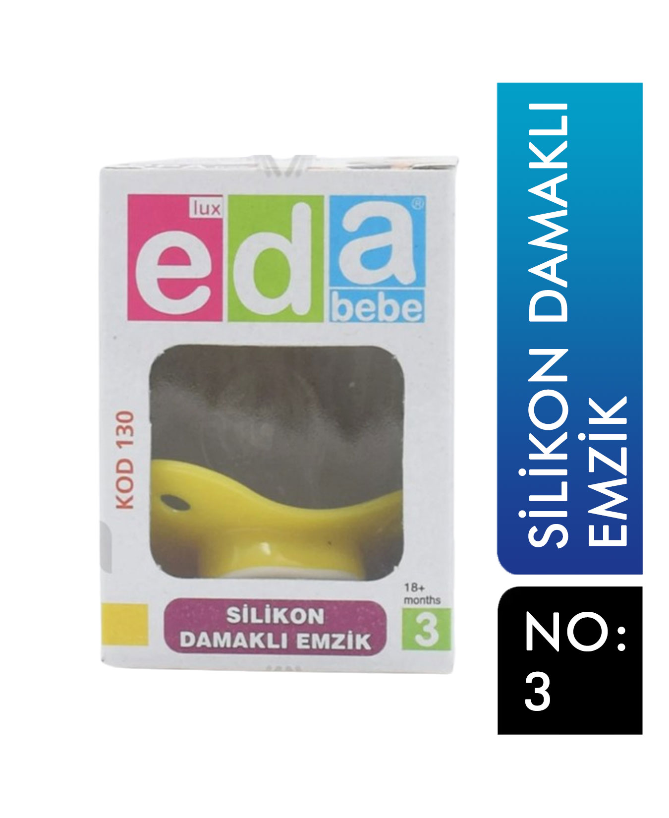 Eda Bebe Silikon Damaklı Emzik No:3