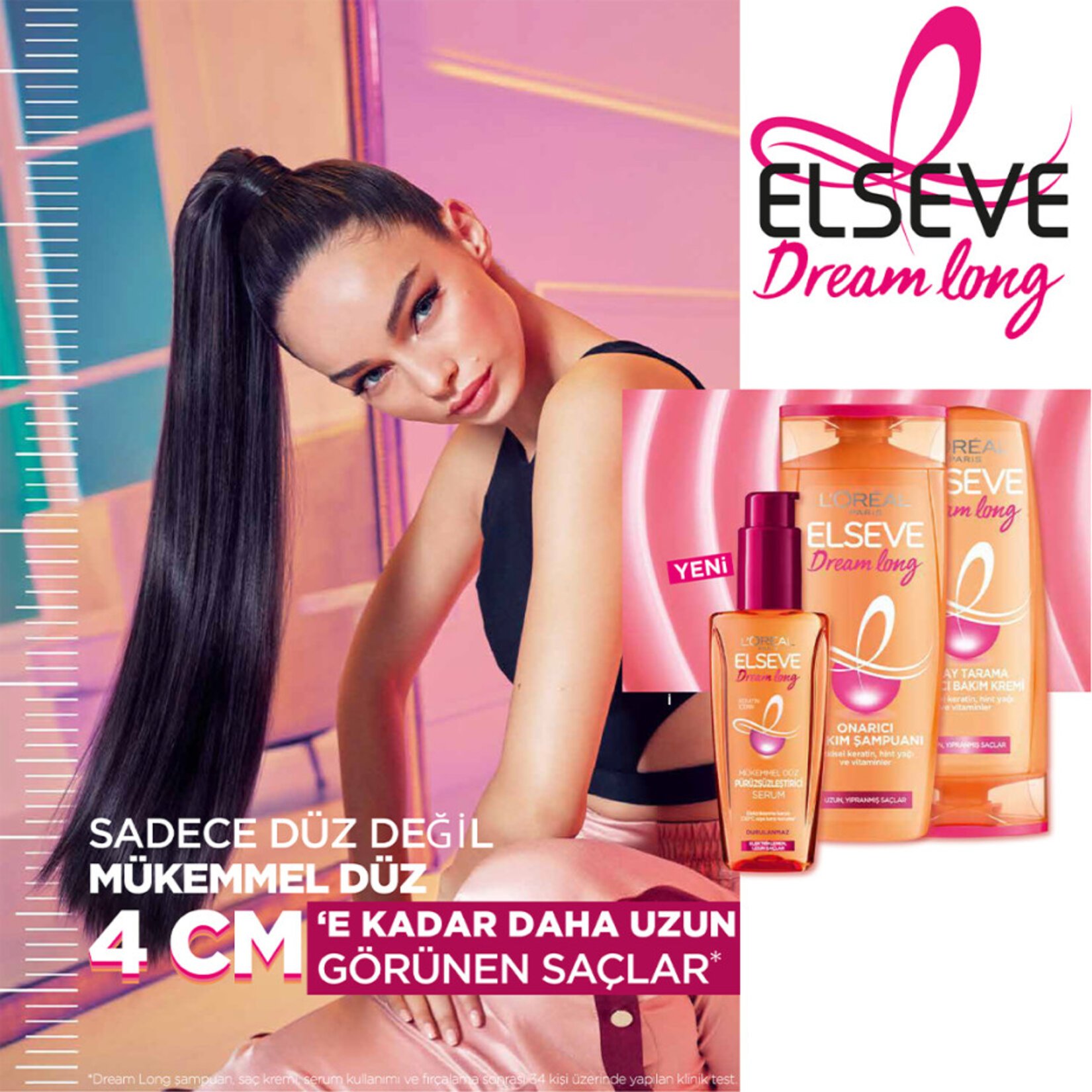 Elseve, Dream Long, Düz Pürüzsüzleştirici, Saç Serumu - 100 ml