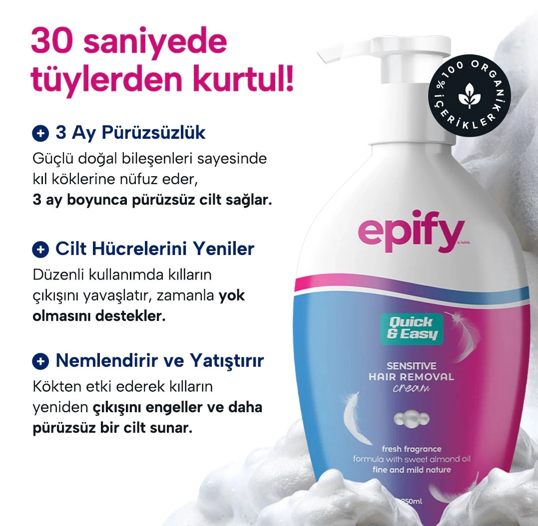 Epify Tüy Dökücü Jel Krem - 250 ml