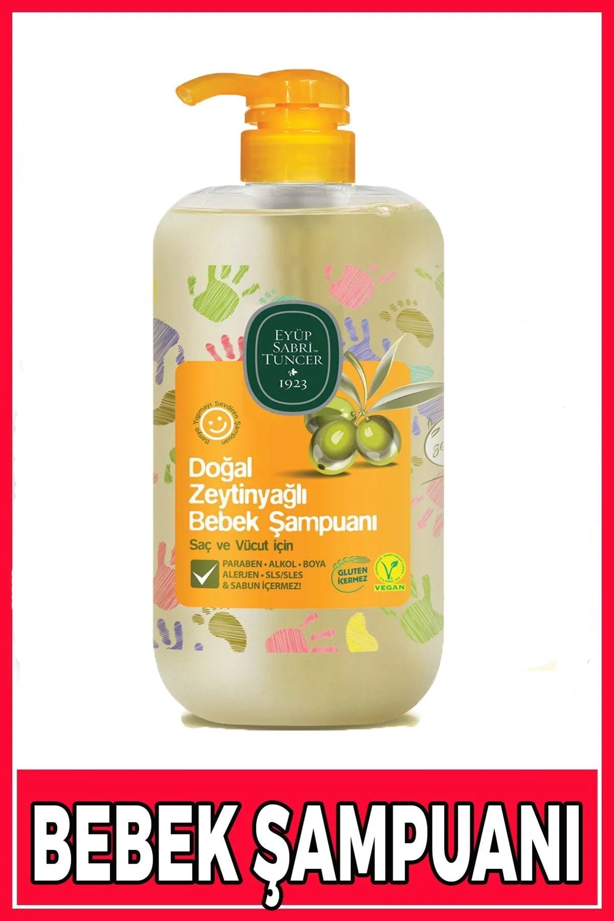 Eyüp Sabri Tuncer, Doğal Zeytinyağlı, Bebek Şampuanı - 600 ml (PP Şişe)
