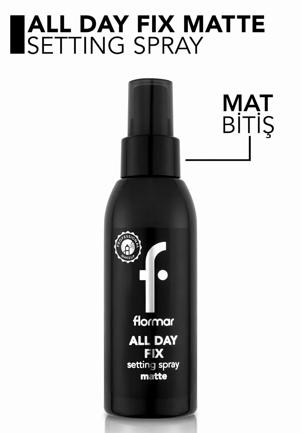 Flormar, All Day Fix, Mat Bitişli Makyaj Sabitleme Spreyi - 000