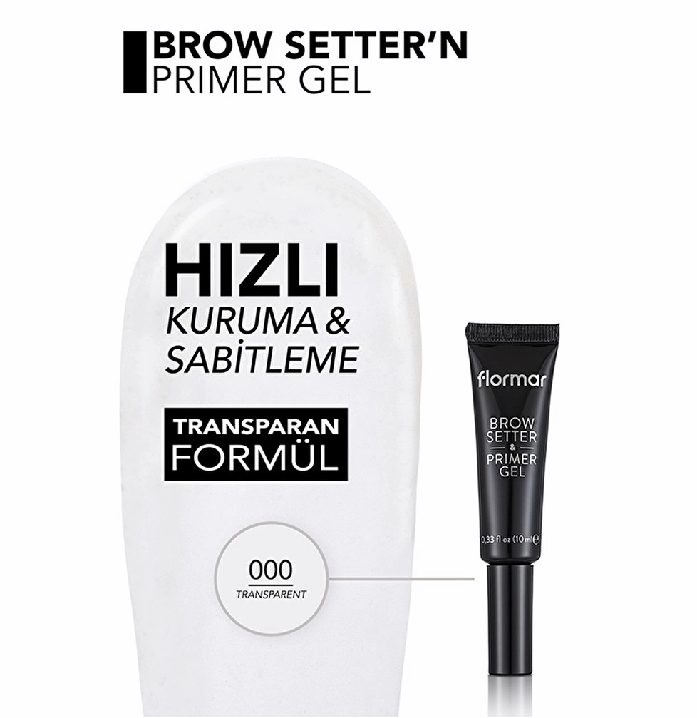 Flormar, Brow Setter & Primer Gel, Kaş Bazı ve Sabitleyici - 000