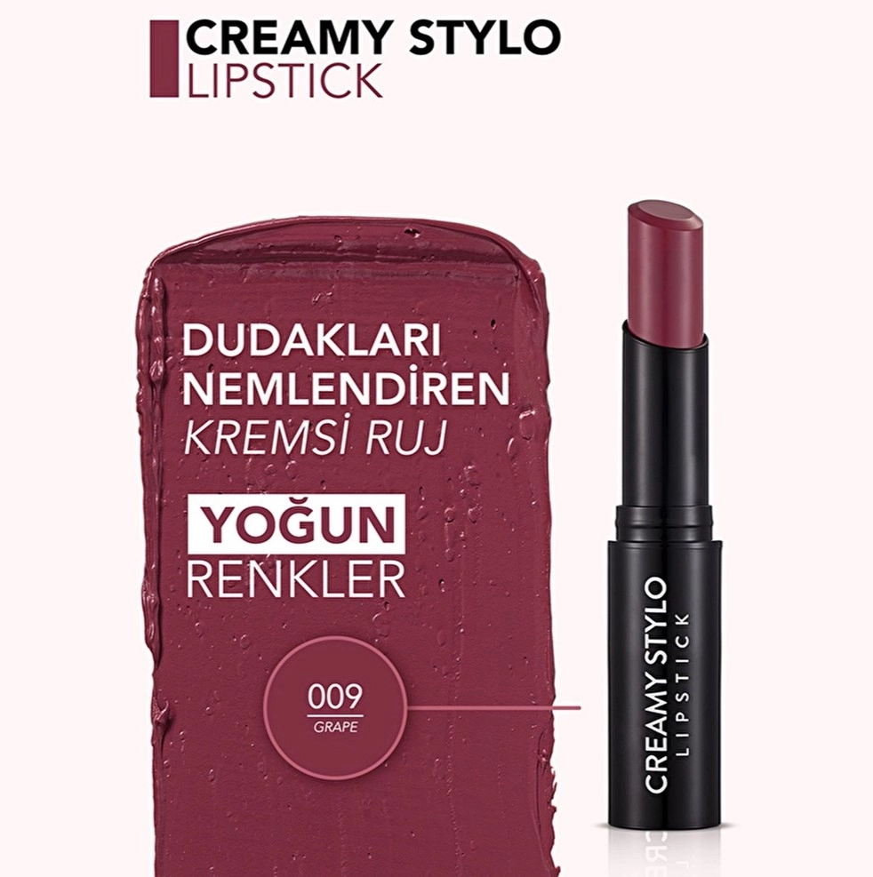 Flormar, Creamy Stylo, Nemlendirici Etkili Ruj - 009 Grape