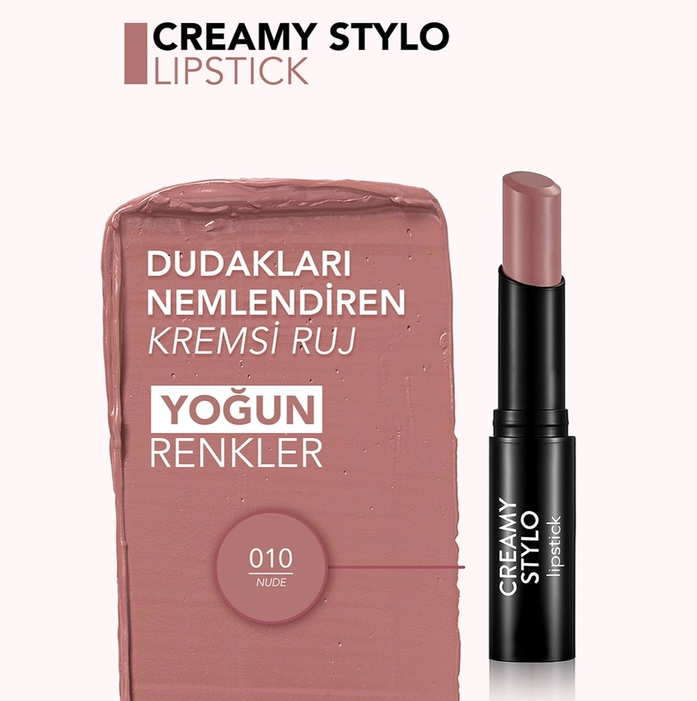 Flormar, Creamy Stylo, Nemlendirici Etkili Ruj - 010 Nude