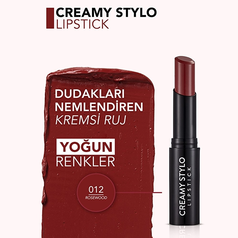 Flormar, Creamy Stylo, Nemlendirici Etkili Ruj - 012 Rosewood