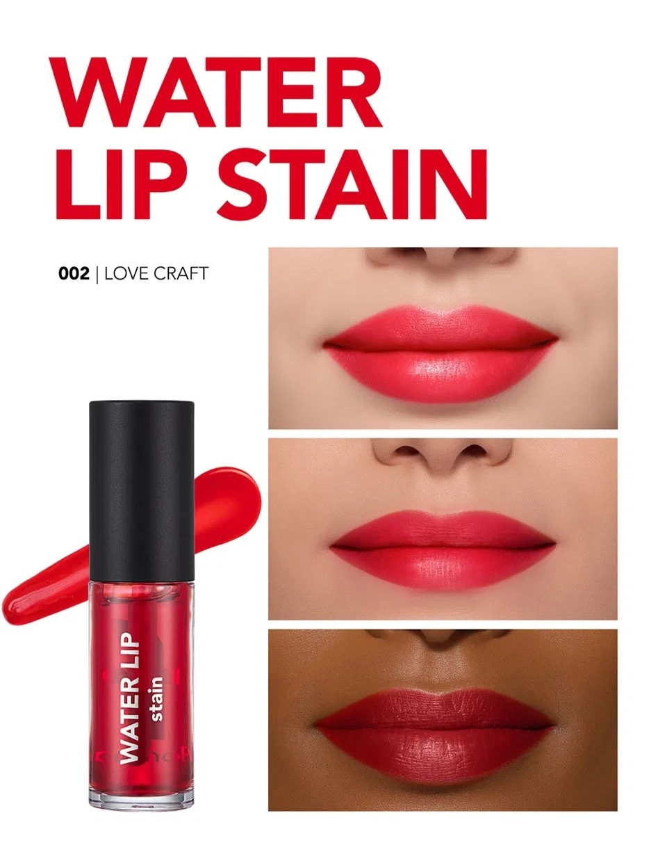 Flormar, Water Lip Stain, Su Bazlı & Kalıcı Dudak Renklendiricisi - 002 Love Craft