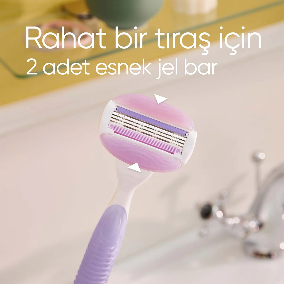 Gillette Venus, Comfortglide Breeze Tıraş Makinesi + 2 Adet Yedek Başlık
