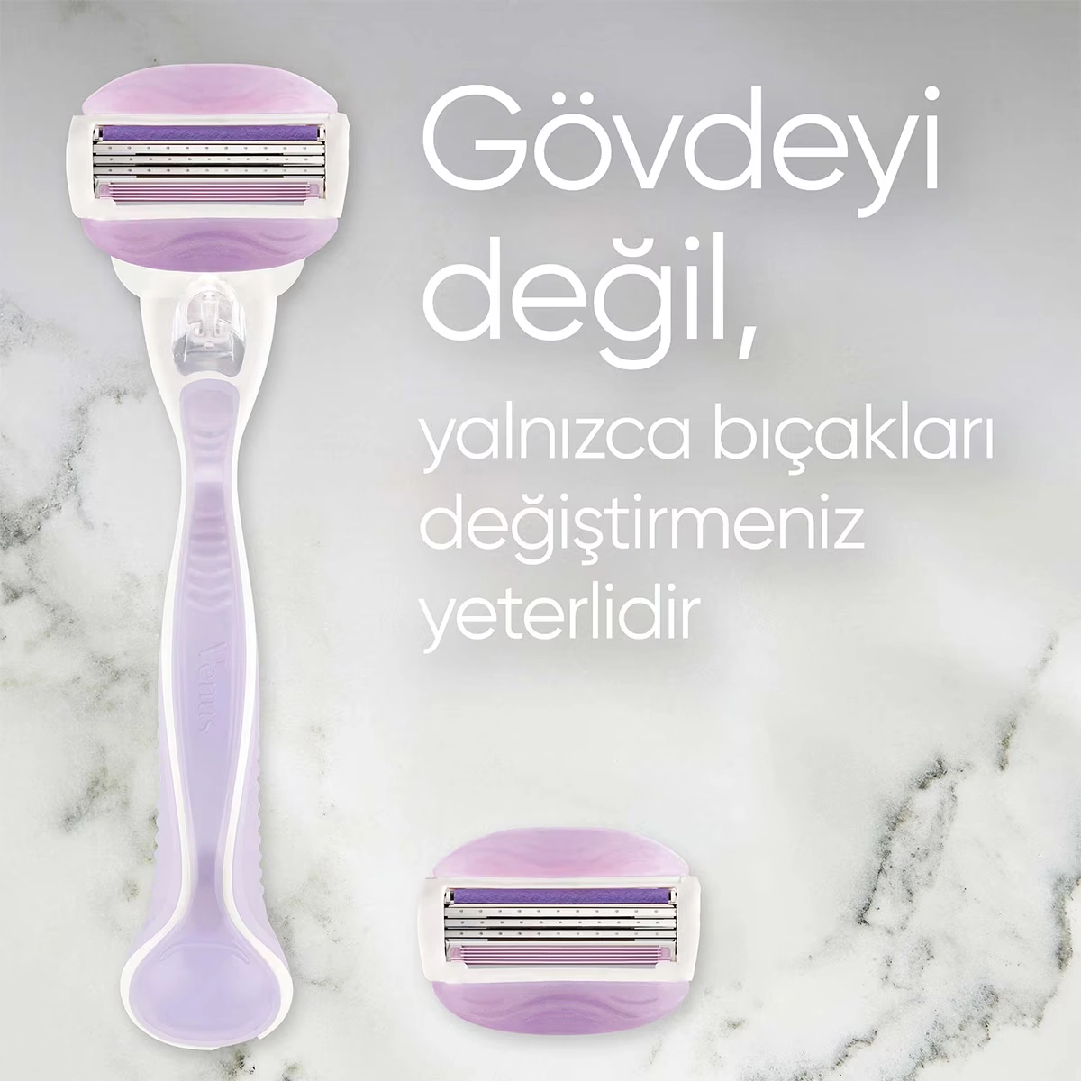 Gillette Venus, Comfortglide Breeze Tıraş Makinesi + 2 Adet Yedek Başlık