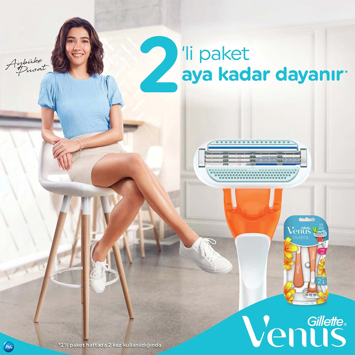 Gillette, Venus Riviera, Kullan At, Kadın Tıraş Bıçağı 2’li