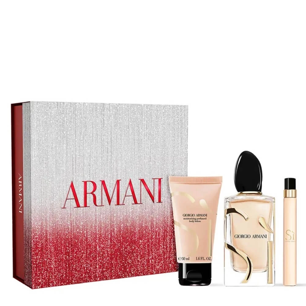 Giorgio Armani, Si Kadın Parfüm Edp 100 ml + Edp 10 ml + Body Lotion, 50 ml Set