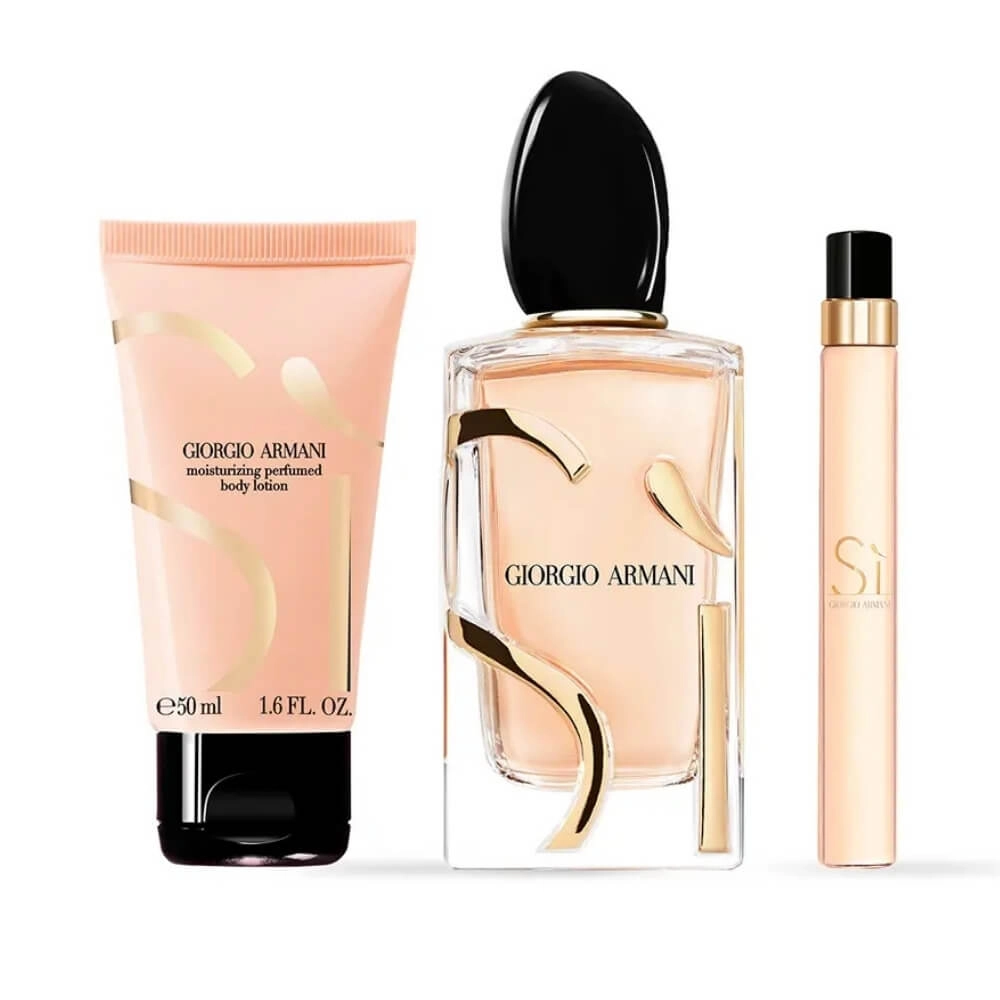 Giorgio Armani, Si Kadın Parfüm Edp 100 ml + Edp 10 ml + Body Lotion, 50 ml Set