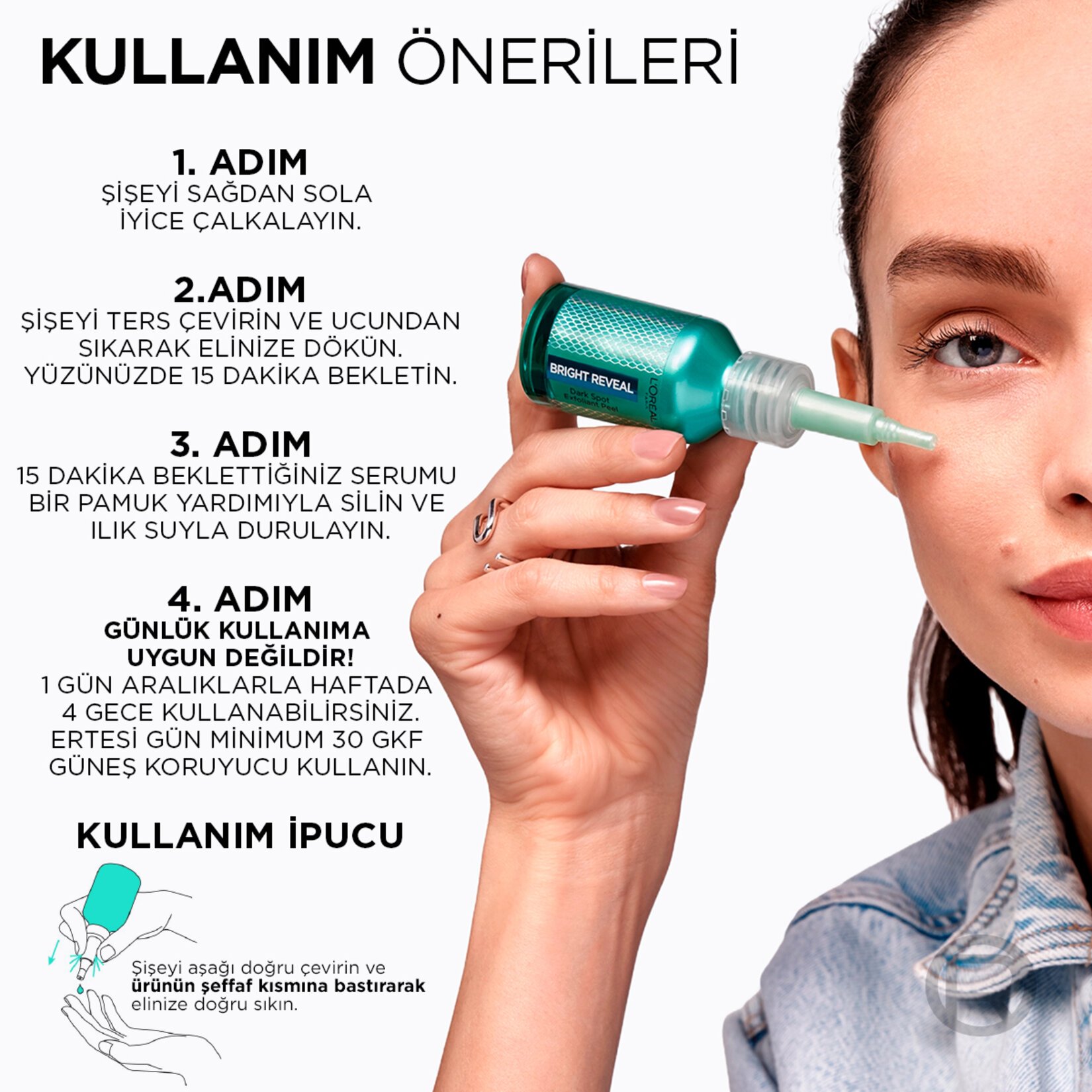L’Oreal Paris, Bright Reveal, Yenileyici Peeling Serum - 25 ml