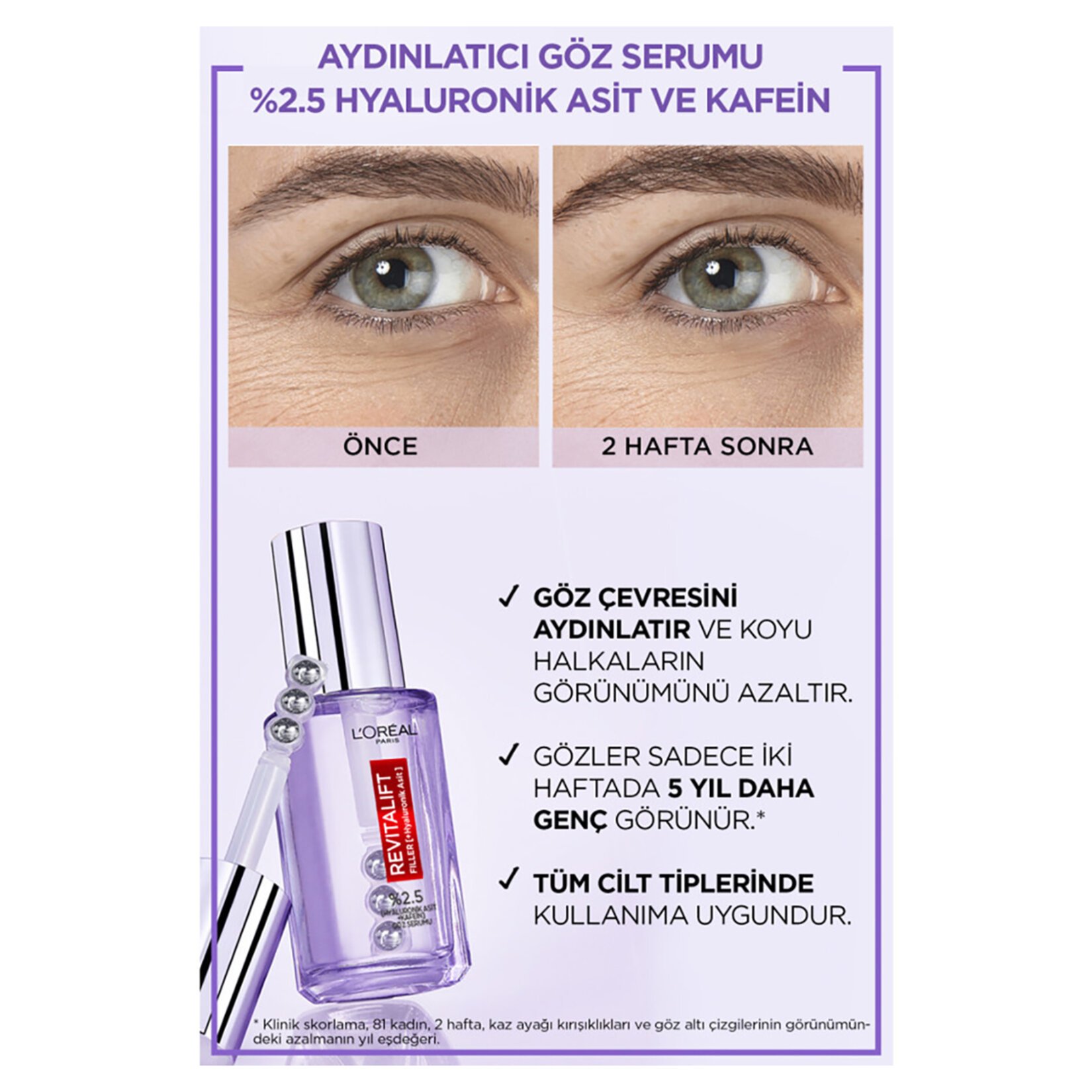 L’Oreal Paris, Revitalift Filler, Göz Serumu - 20 ml
