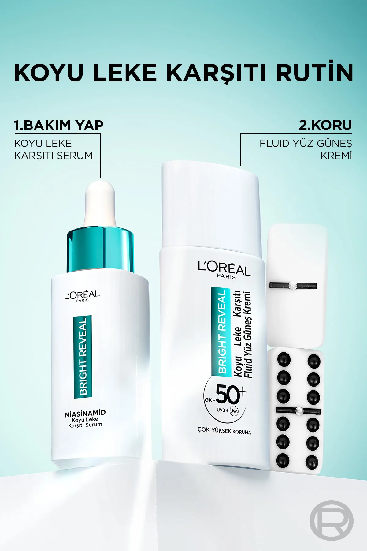 L’Oreal Paris, Bright Reveal Spf 50+, Koyu Leke Karşıtı Fluid, Günlük Yüz Güneş Kremi - 50ml