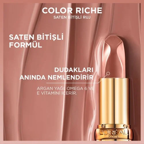L’Oréal Paris, Color Riche Saten Bitişli Ruj - 570 Worth It Intense