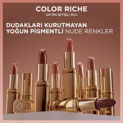 L’Oréal Paris, Color Riche Saten Bitişli Ruj - 570 Worth It Intense