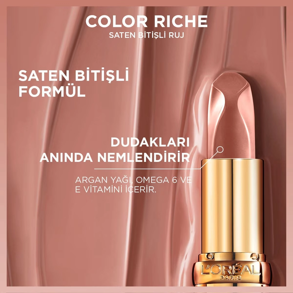L’Oreal Paris Color Riche Saten Bitişli Ruj - 601 Worth It