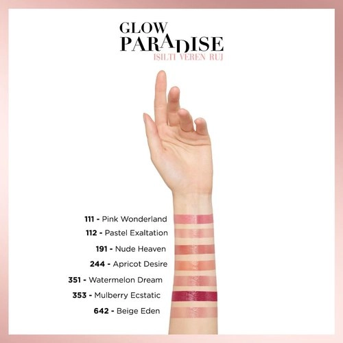 Loreal Paris, Glow Paradise, Balm in Lipstick, Işıltı Veren Ruj - 191 Nude Heaven