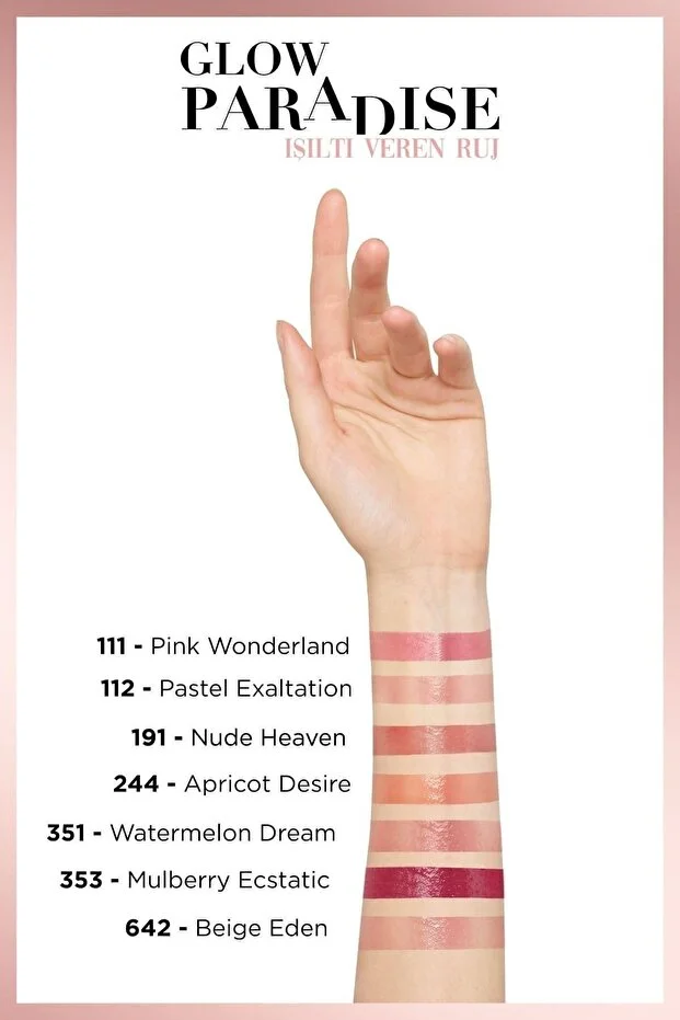 L’Oreal Paris, Glow Paradise, Balm in lipstick, Işıltı Veren Ruj - 642 Beige Eden Sheer