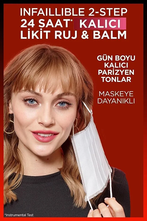 L’Oreal Paris, Infaillible 2-step, 24 Saat Kalıcı, Likit Ruj & Balm - 312 Incessant Russet