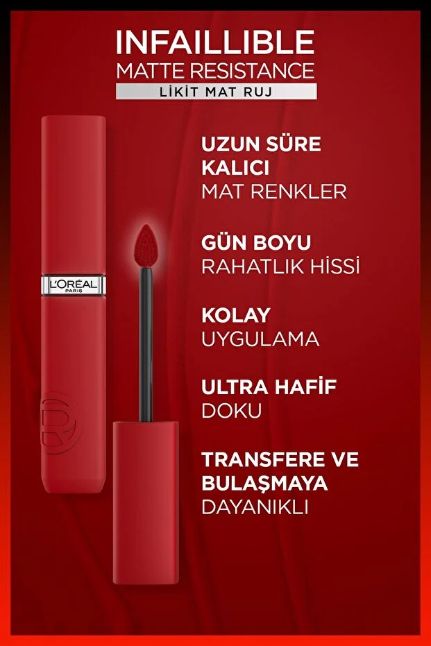 L’Oreal Paris, Infaillible Matte, Resistance Likit Mat Ruj - 230 Shopping Spree